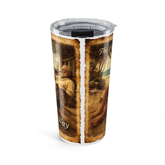 Hemingway Beach Scene 20oz Tumbler — 'The Heming... Way' Travel Mug