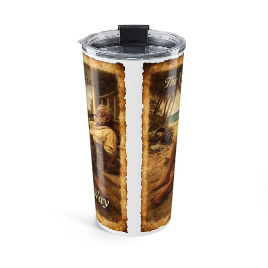 Hemingway Beach Scene 20oz Tumbler — 'The Heming... Way' Travel Mug